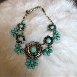 Chunky Teal Statement Necklace